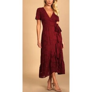 Lulu's Burgundy Midi Dress